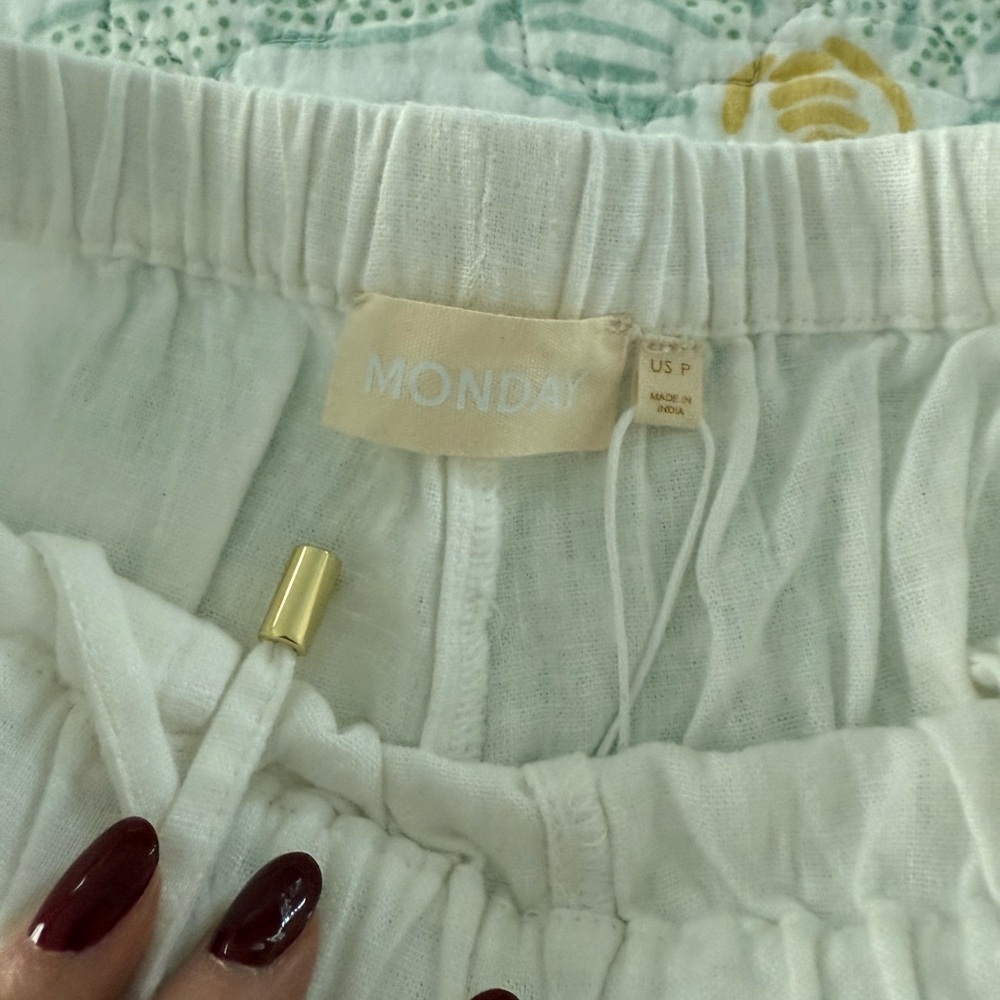 Monday Swimwear Cream Wide Leg Pants